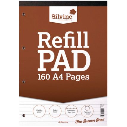 A4RPF REFILL PAD A4 4-HOLE HD/B FEINT RULED (PK-6)