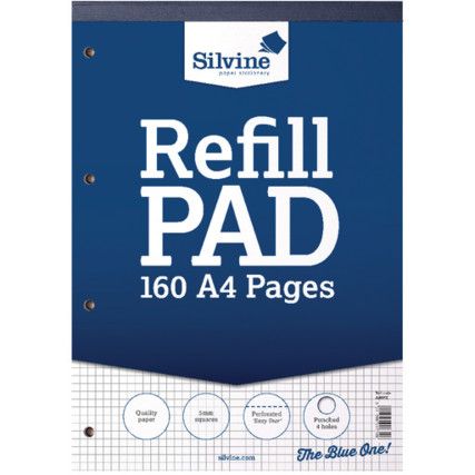 A4RPX REFILL PAD A4 RULED 5MM SQ. (PK-6)