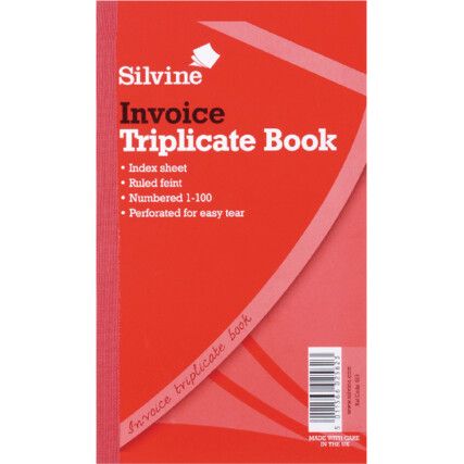 619 TRIPLICATE INVOICE BOOK 210x127mm (PK-6)