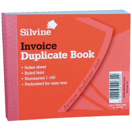 616 DUPLICATE INVOICE BOOK 102x127mm (PK-12)