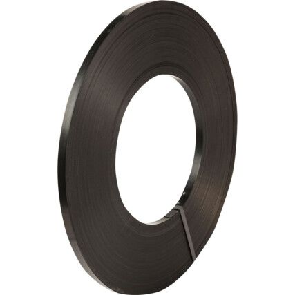 STRAPPING STEEL RIBBON WOUND 25 X0.8mmBLACK