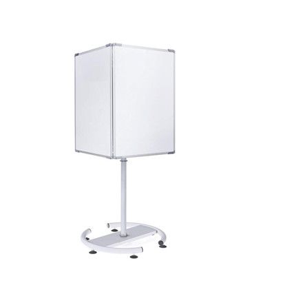 ROTATING INFORMATION WHITEBOARD4-SIDED WITH CASTORS