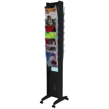 F276N01 FASTPAPER DOUBLE SIDED 16-POCKET DISPLAY BLK