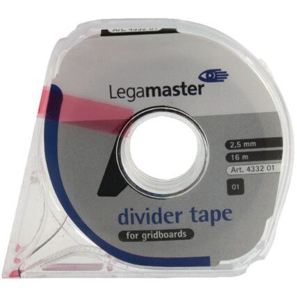 4332-01 LEGAMASTER S/ADH TAPE 2.5mmx16M BLK