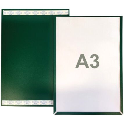 ADHESIVE DOCUMENT POCKETS A3 PORTRAIT BLUE (PK-3)