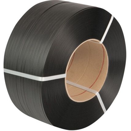 MACHINE STRAPPING POLYPROPYLENE 12 X 0.55mmX 3000mtr BLACK