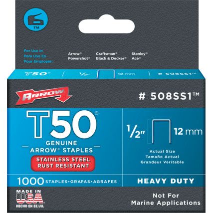 505 Staples 5"16 - 8mm - (Box of 1250)