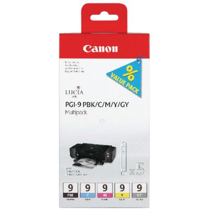 1034B013 PGI-9 INKJET CARTRIDGE MULTIPACK KCMY+GRY