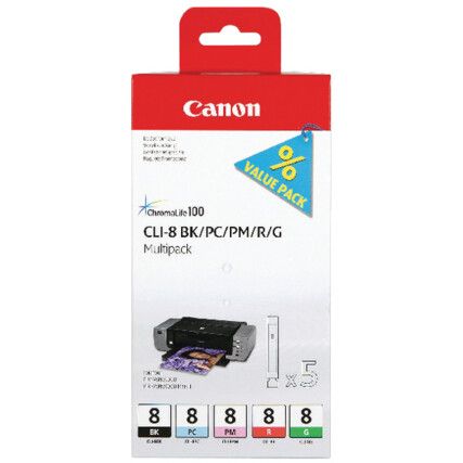 Inkjet Cartridge CLI-8 - Multipack of 8 - 0620B027