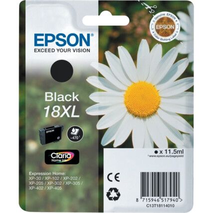 C13T18114010 BLACK INK CARTRIDGE