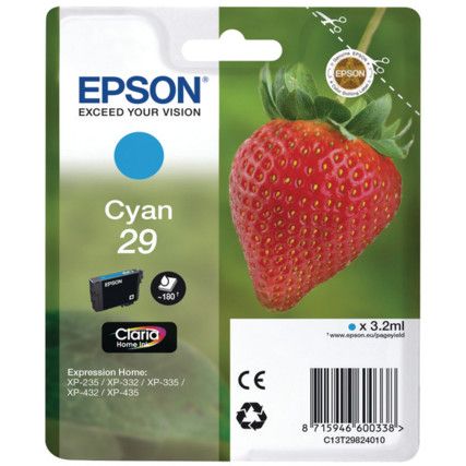 C13T29824010 29 INKJET CARTRIDGE CYN