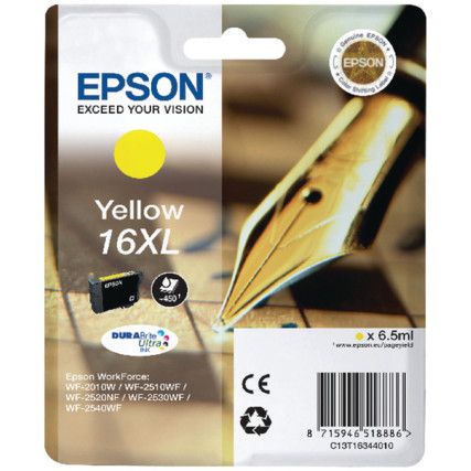 C13T16344010 16XL INKJET CARTRIDGE HY YLW