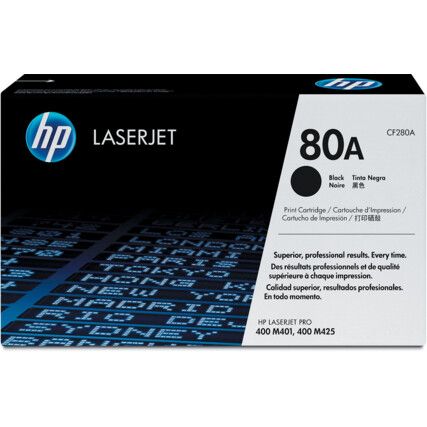 HP No.80A TONER CARTRIDGE BLACK CF280A