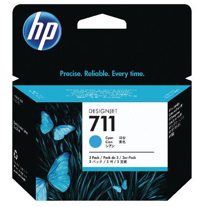 CZ134A HP711 CYN INKJET CARTRIDGE CYN (PK-3)