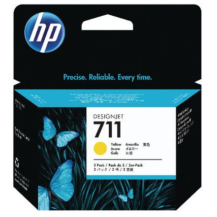 CZ136A HP711 INKJET CARTRIDGE YLW(PK-3)