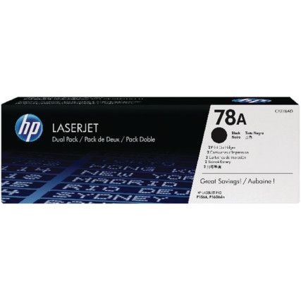 CE278AD 78 LASERJET CARTRIDGE BLK(PK-2)