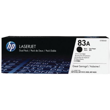 CF283AD 83A LASERJET TONER CARTRIDGE BLK (PK-2)