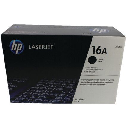 Q7516A 16A LASERJET TONER CARTRIDGE BLK