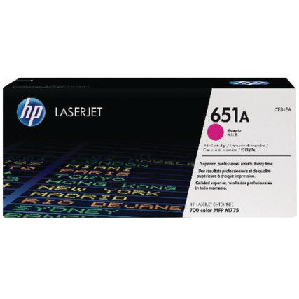 CE343A 651A LASERJET TONER CARTRIDGE 700MFP MAG