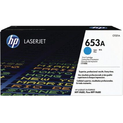 CF321A 653A LASERJET CARTRIDGE 16.5K CYN