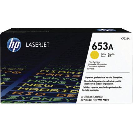 CF322A 653A LASERJET CARTRIDGE 16.K YLW