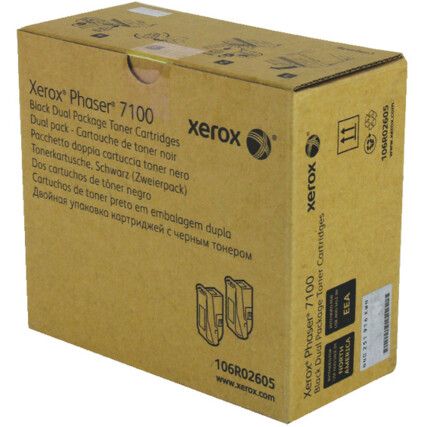 106R02605 PHASER 7100 TONER CARTRIDGE HY BLK (PK-2)