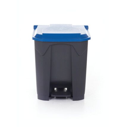 BLUE PEDAL BIN WITH COLOURED LID - 30L