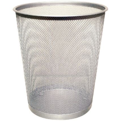 KF00849 Mesh Silver Waste Bin - 18 Litre