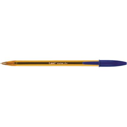 Cristal Series, Ballpoint Pen, Blue, Fine Tip Size, 0.35mm Line Width, Pack of 50