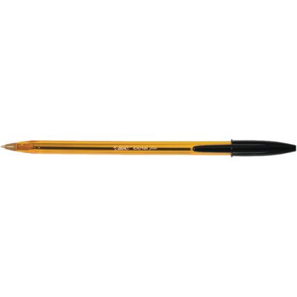 Cristal Series, Ballpoint Pen, Black, Fine Tip Size, 0.35mm Line Width, Pack of 50