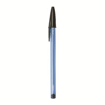 Cristal Soft Series, Ballpoint Pen, Black, Medium Tip Size, 0.45mm Line Width, Pack of 50