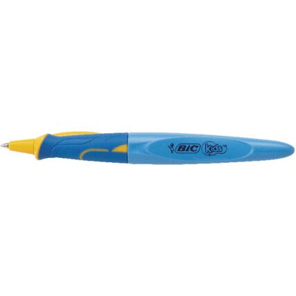 Kids, Ballpoint Pen, Blue, Non-Retractable, Medium, 0.4mm Line Width, Non-Refillable, 12 Pack