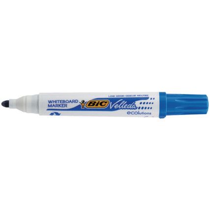 Velleda 1701, Whiteboard Marker Pen, Blue, Broad, Bullet, Non-Retractable, 12 Pack