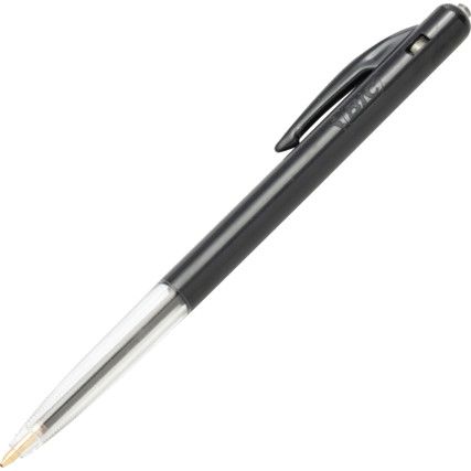 Clic Series, Ballpoint Pen, Black, Medium Tip Size, 1mm Line Width, Pack of 50