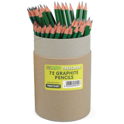 TREE72HBT Treesaver Recycled HB Pencil Pack of 72