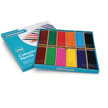 CP288 CLASSMASTER COLOURING PENCILS ASST DISPLAY BOX (PK-288)