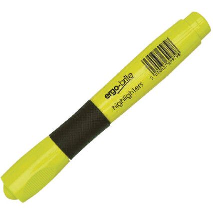 Ergo-Brite , Highlighter , Yellow , 2.0 - 5.0mm , Chisel , 10 Pack