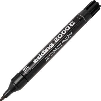 2000, Permanent Marker Pen, Black, Medium, Bullet, Non-Retractable, 1 Pack