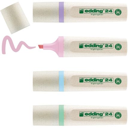 E-24/4S ECOLINE HIGHLIGHER PASTEL COLOURS SET (PK-4)