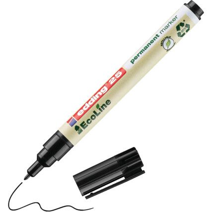 E-25 ECOLINE PERMANENT MARKER BLACK (PK-10)