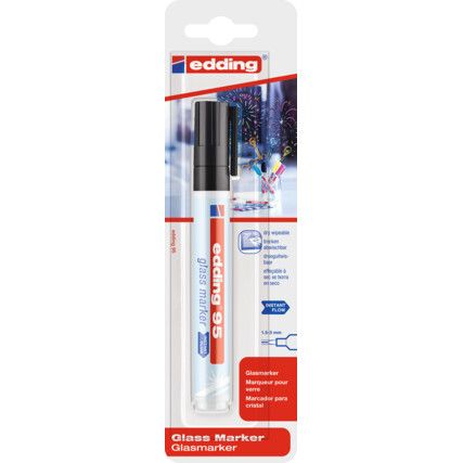 E-95/1 BL GLASS MARKER BLACK (PK-10)