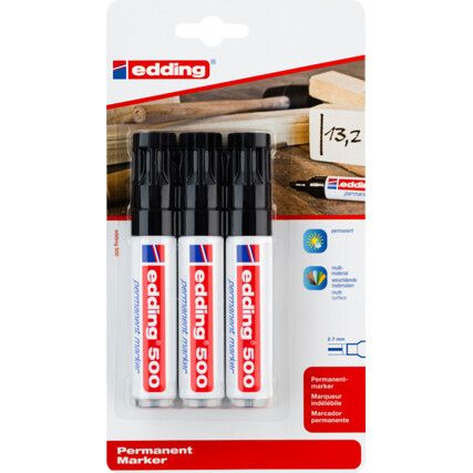 E-500/3 BL PROF PERMANENT MARKER BLACK (PK-6)