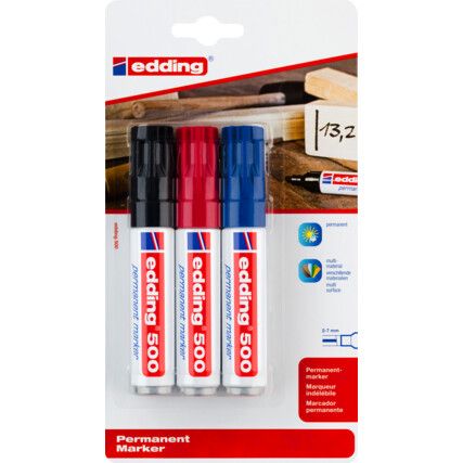 E-500/3 BL PROF PERMANENT MARKER ASSORT (PK-6)