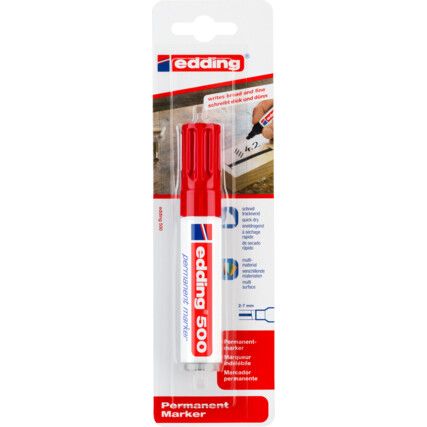 E-500/1 BL PROF PERMANENT MARKER RED