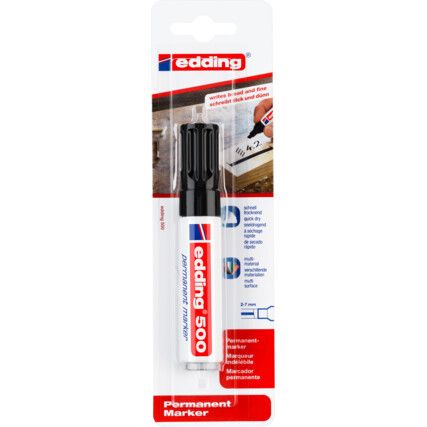 E-500/1 BL PROF PERMANENT MARKER BLACK