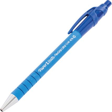 Flexgrip Ultra Series, Ballpoint Pen, Blue, Medium Tip Size, 0.7mm Line Width, Pack of 12