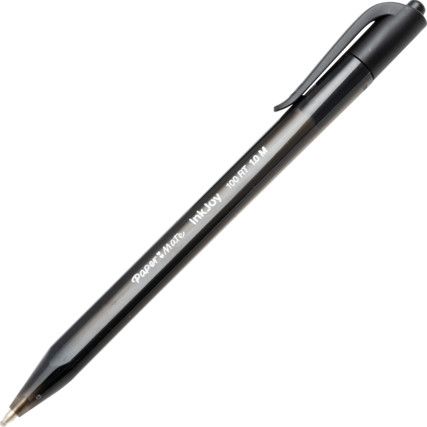 Inkjoy 100, Ballpoint Pen, Black, Retractable, Medium, 1mm Line Width, Non-Refillable, 20 Pack