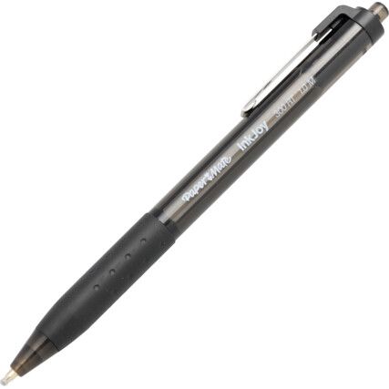 Inkjoy 300, Ballpoint Pen, Black, Retractable, Medium, 1mm Line Width, Non-Refillable, 12 Pack