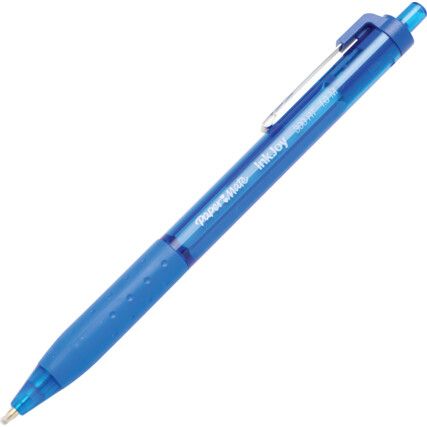 Inkjoy 300, Ballpoint Pen, Blue, Retractable, Medium, 1mm Line Width, Non-Refillable, 12 Pack