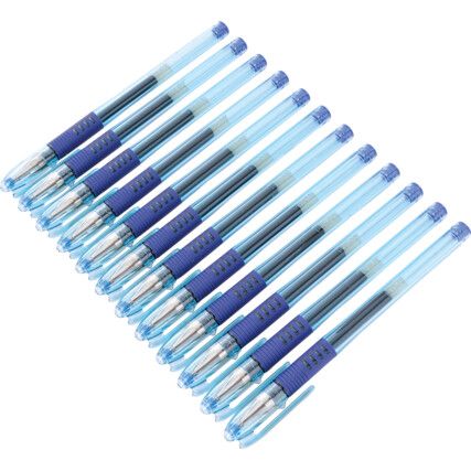 G-1 Grip, Gel Pen, Blue, Non-Retractable, Medium, 1mm Line Width, Non-Refillable, 12 Pack